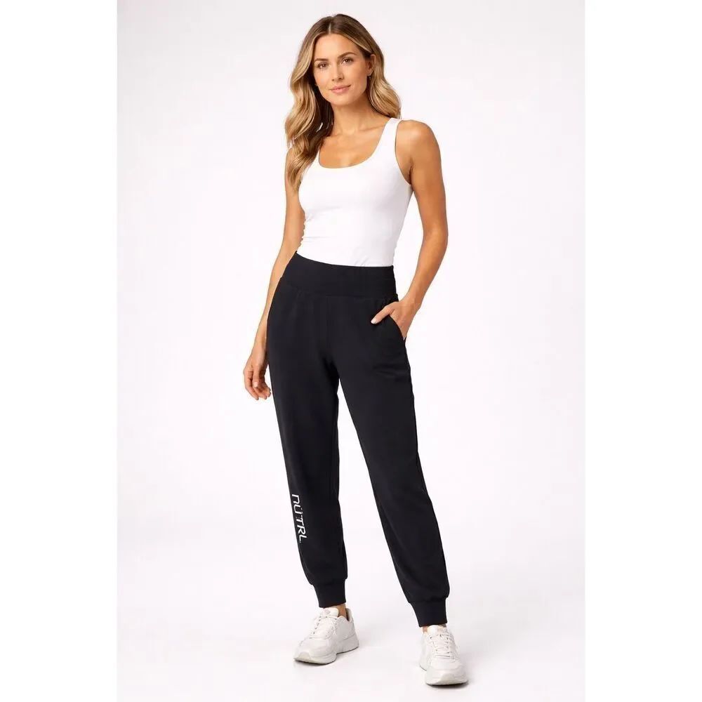 Athleta “NÜTRL” Logo Jogger Pants – Black, Size M